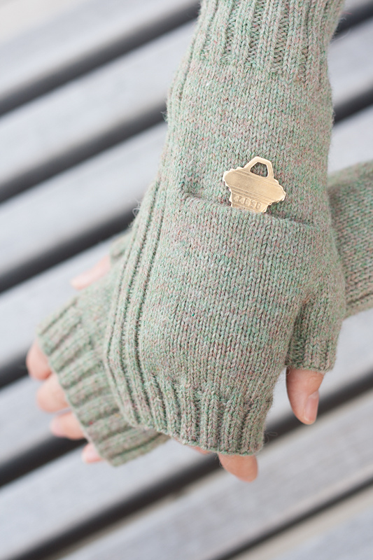 Free Knitting Pattern for Fingerless Pocket Mitts