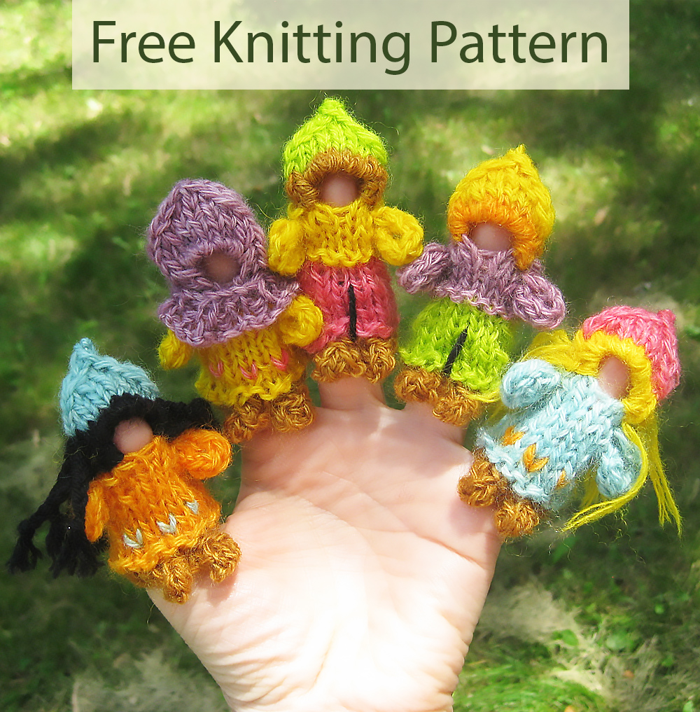 Fingerprint Puppets De-Stash Fashion Knitting Pattern