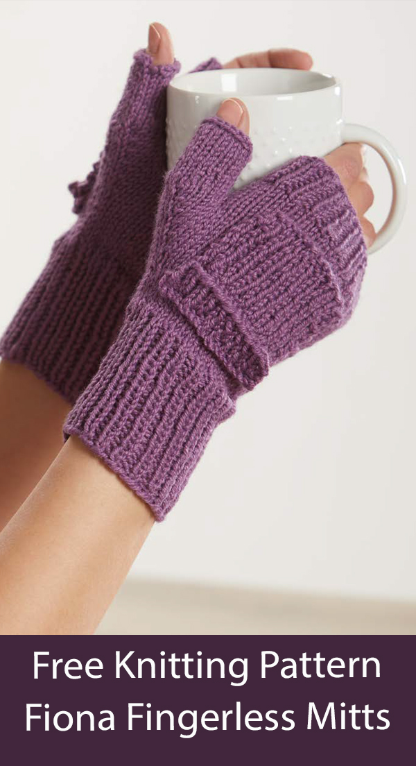 Free Knitting Pattern Fiona Fingerless Mitts with Pocket