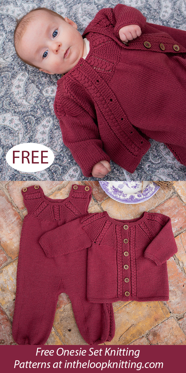 Free Baby Onesie and Cardigan Set Knitting Pattern