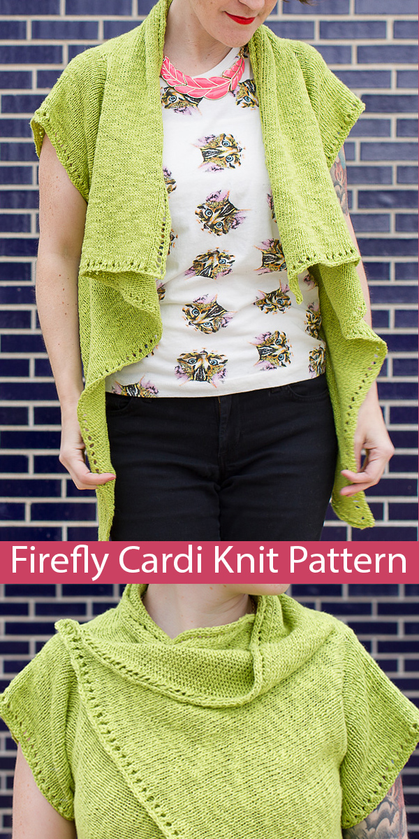 Knitting Pattern for Firefly Wrap Cardigan