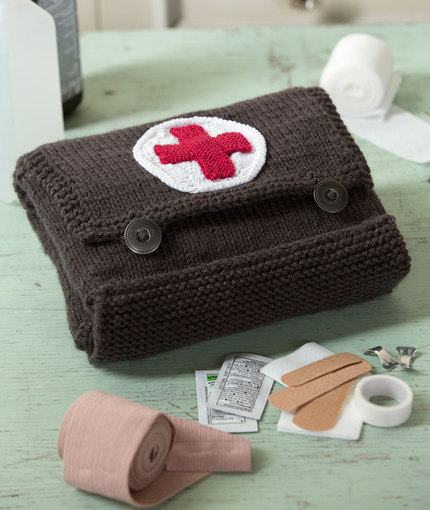 Free knitting pattern for First Aid Kit