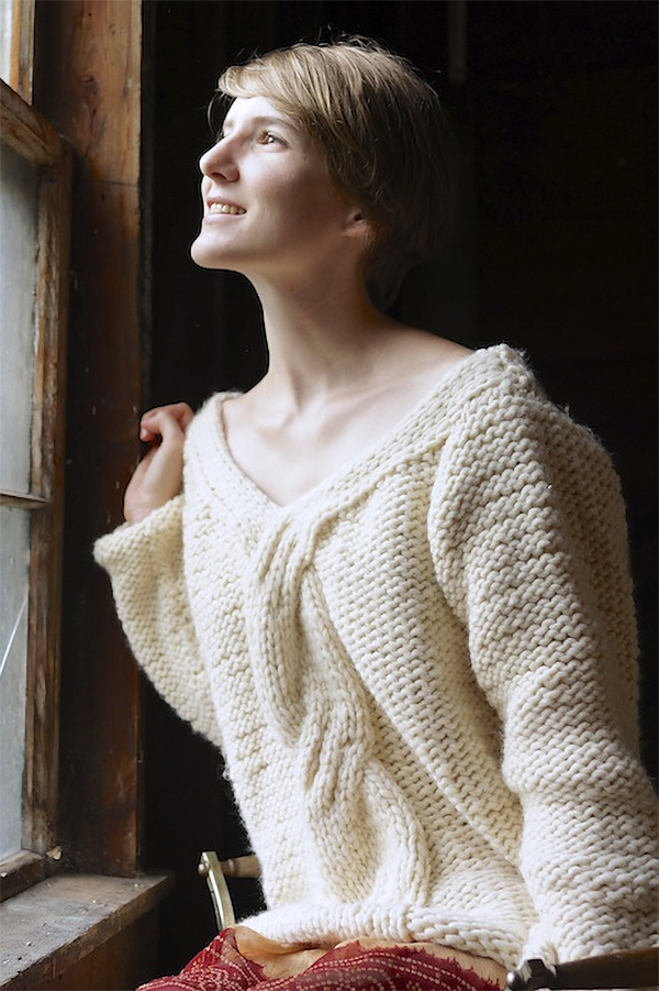 Free Knitting for Quick First Snow Sweater