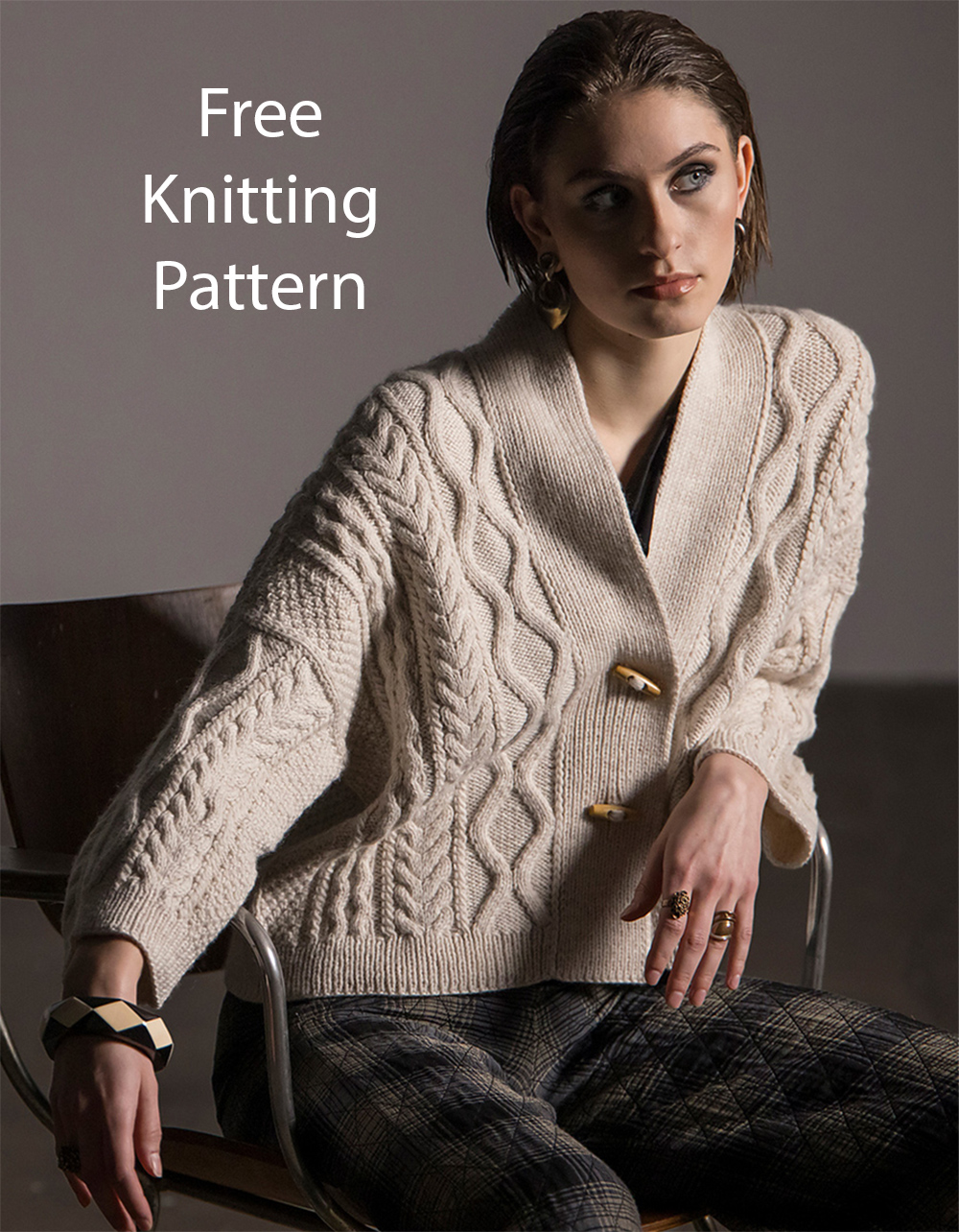 Free Sweater Knitting Pattern Cable Fisherman Cardigan