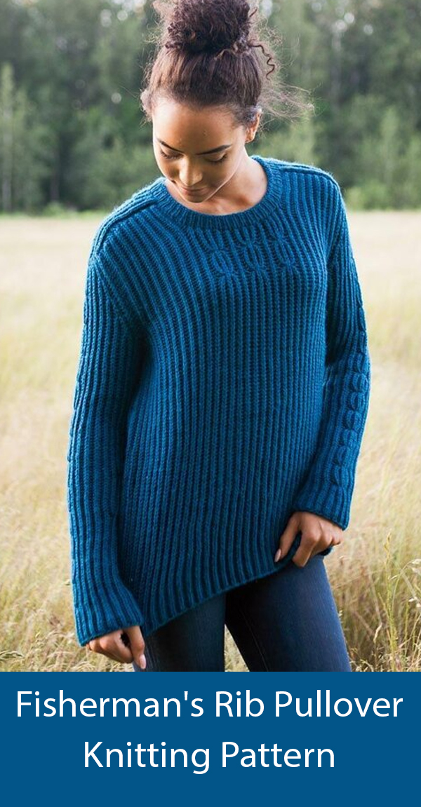 Fisherman's Rib Pullover Sweater Knitting Pattern