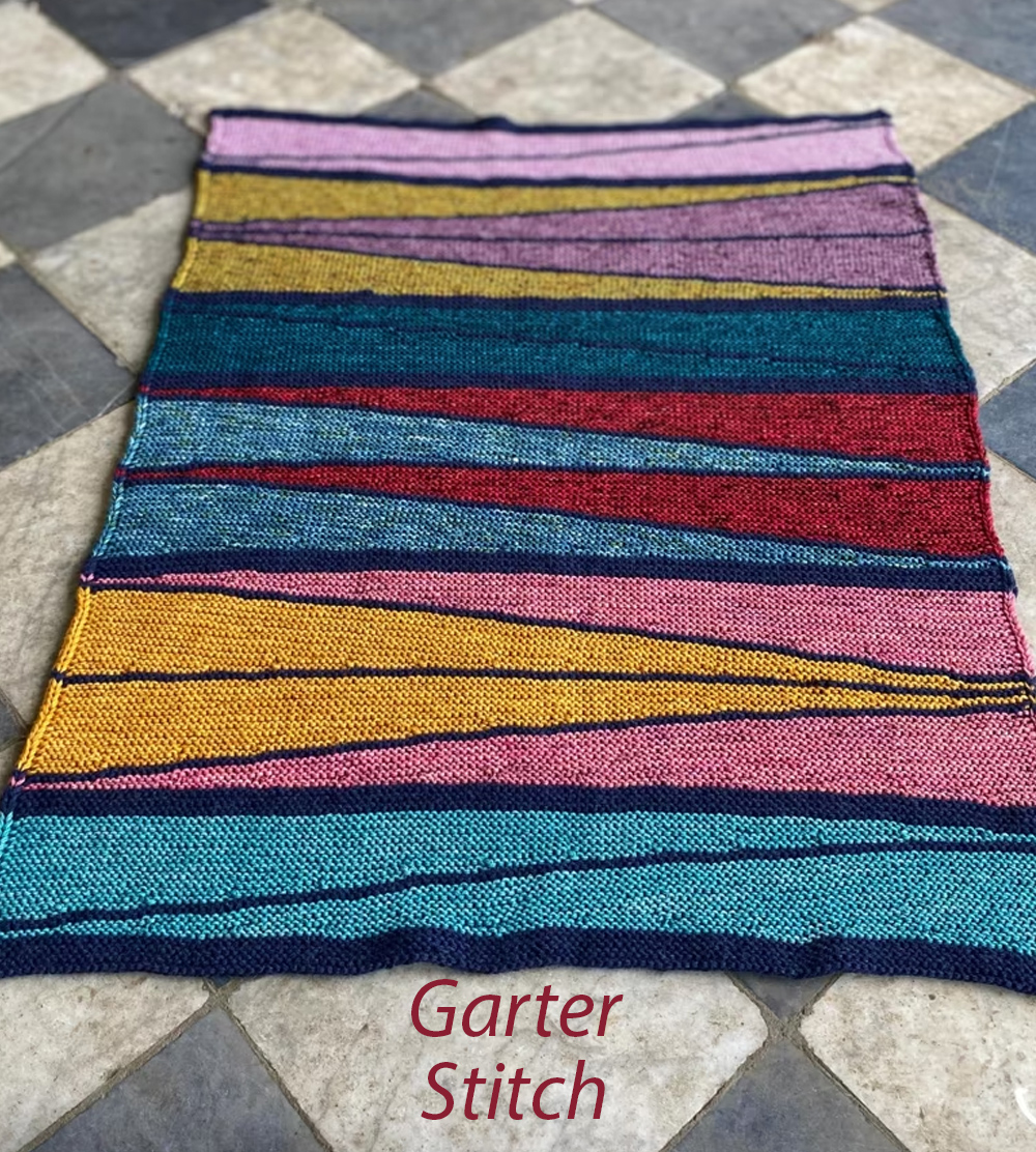 Fishing For Koi blanket Garter Stitch Knitting Pattern