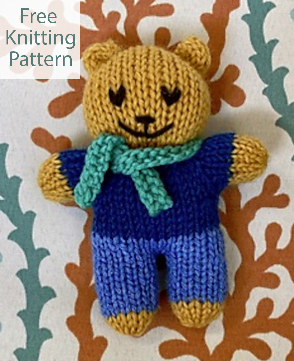 Five-inch Bear in the Round Knitting Pattern