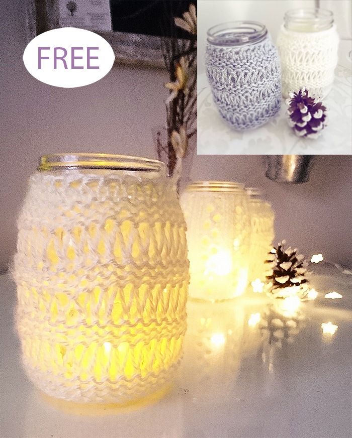 Free Flame in the Night Jar Candle Cozy Mason Jar Cozy Knitting Patterns Mason Jar Covers