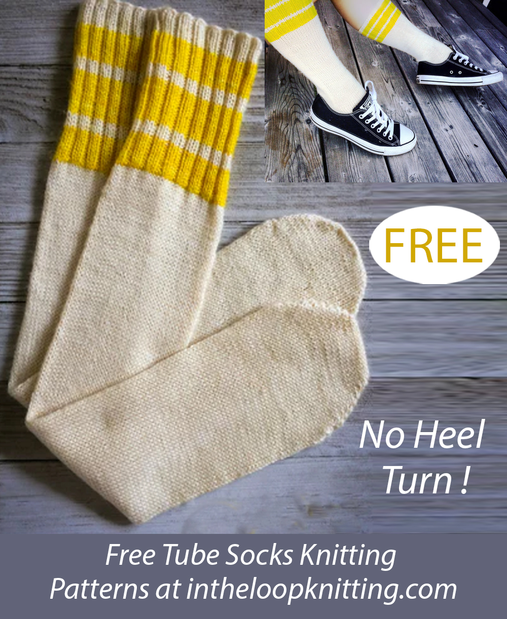 Free Flash Back Tube Socks Knitting Pattern