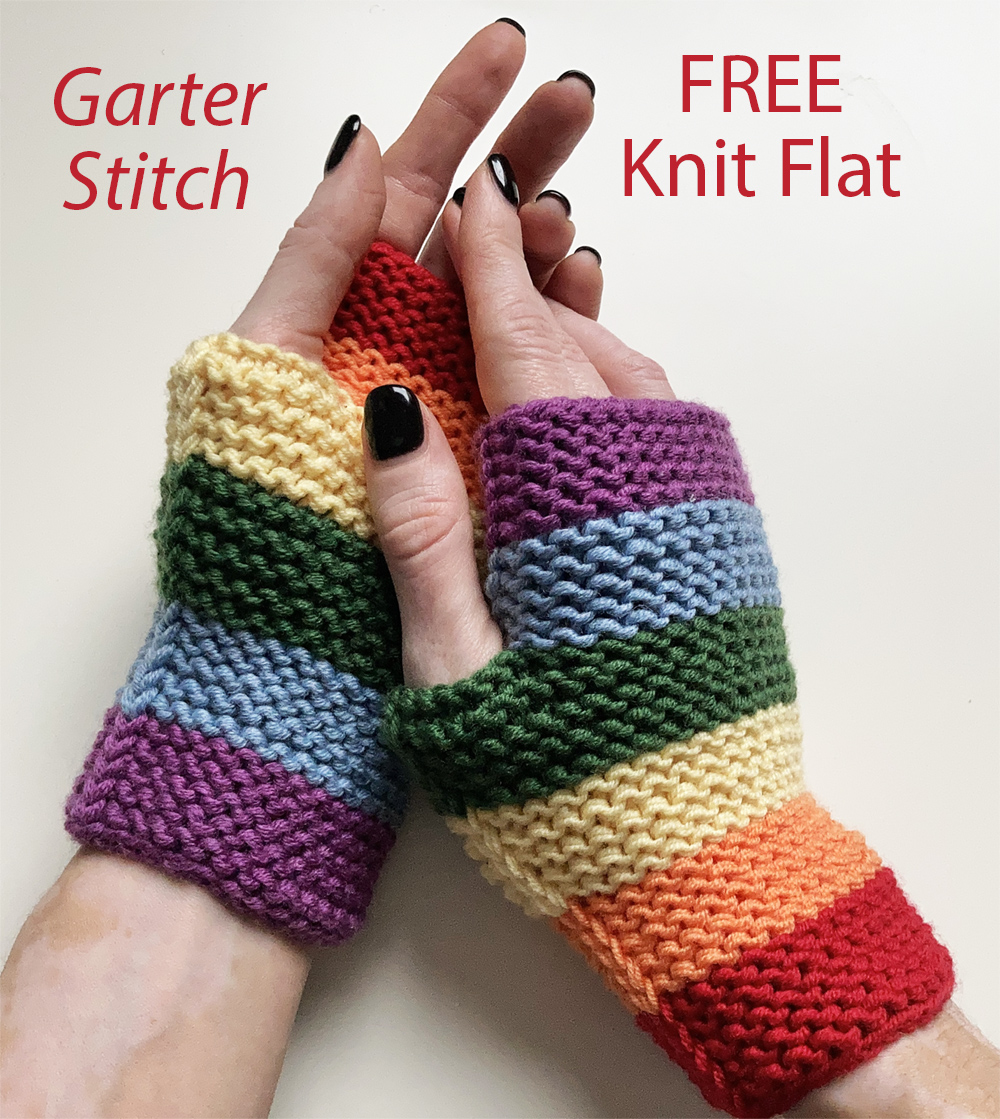 Free Flat ArmWarmers  Knitting Pattern