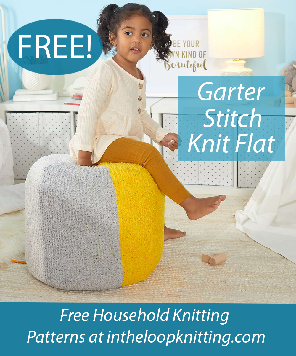 Free Fleecy Pouf Knitting Pattern 