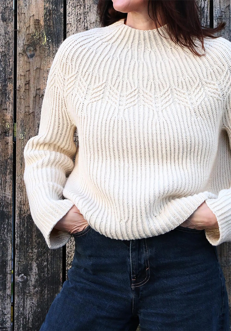 Knitting Pattern Fletcher Round Neck Sweater