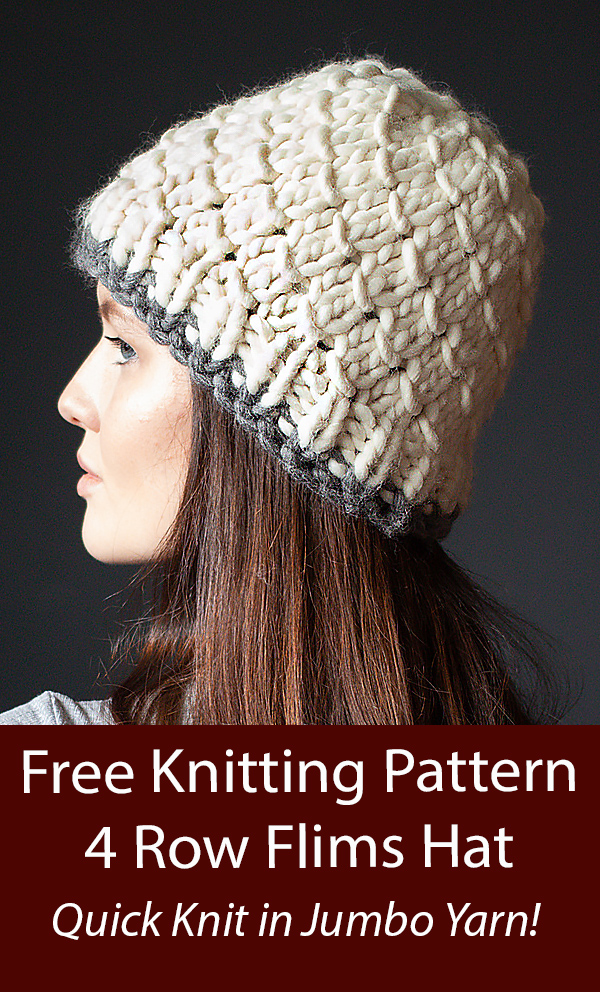 Free Hat Knitting Pattern Quick Flims Hat