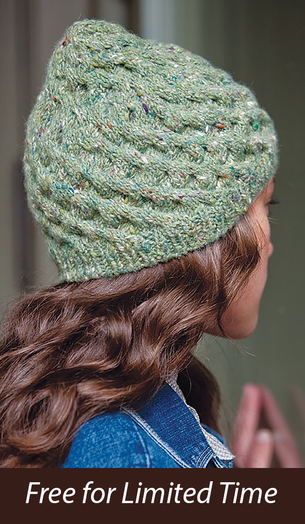 Knitting Pattern Floating Spiral Hat Free to October 15 2021
