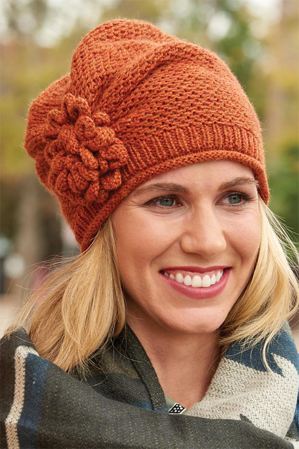 Knitting Pattern for Flora Embellished Cloche