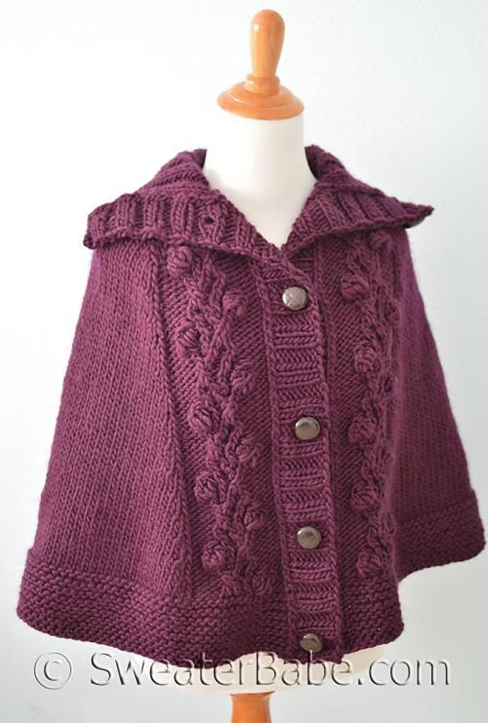 Floral Top-Down Cape Knitting Pattern