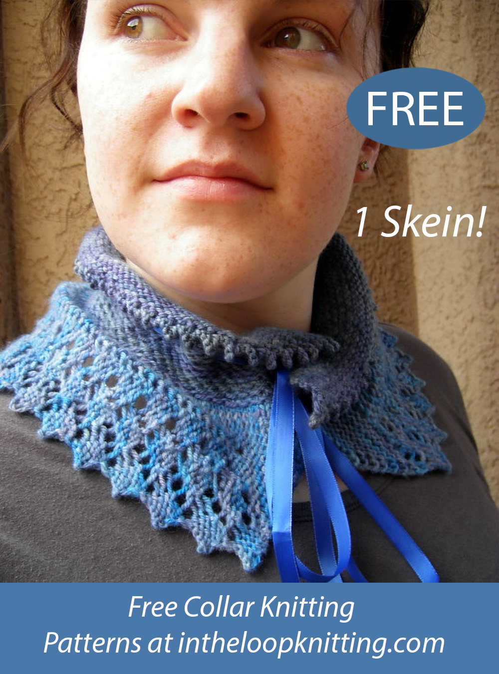 Free One Skein Flounce Neckwarmer Knitting Pattern