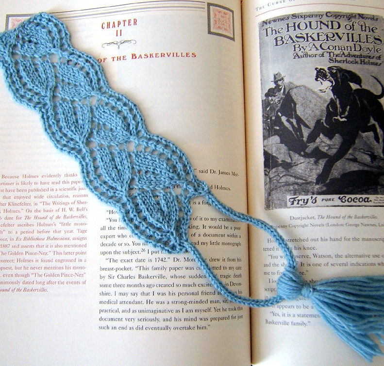 Free Knitting Pattern for Flourish Bookmark
