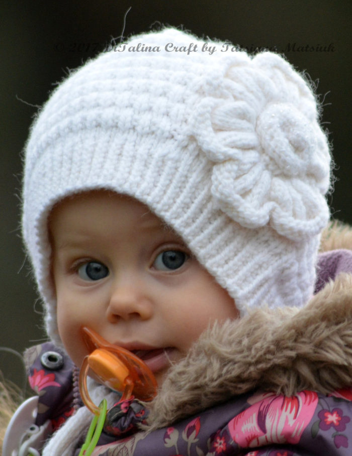 Knitting Pattern for Snowy Flower Bonnet