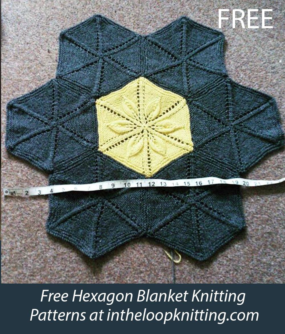 FreeFlower Hexagon Blanket Knitting Pattern