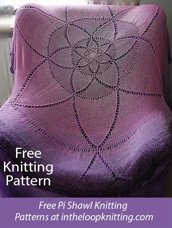 Free Flower Pie shawl Knitting Pattern