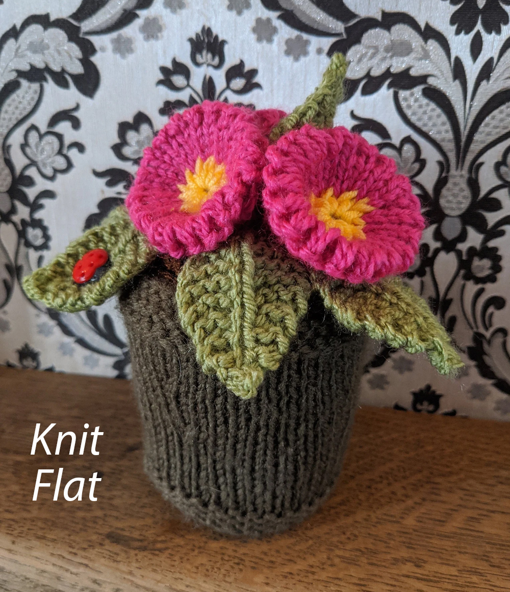 Flower Pot Knitting Pattern
