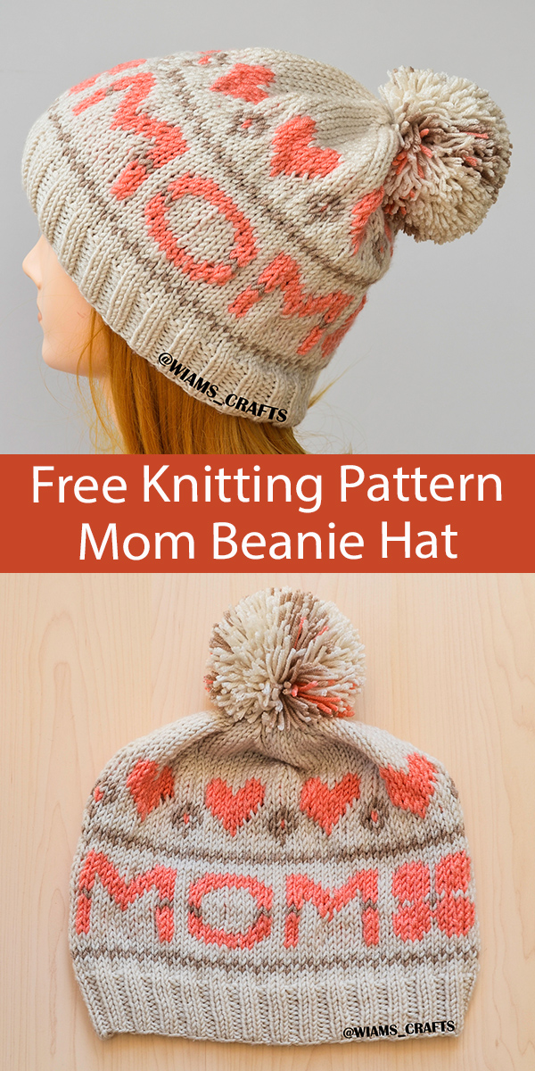 Free Mom Hat Knitting Pattern Flower Power Mom Beanie Mother’s Day