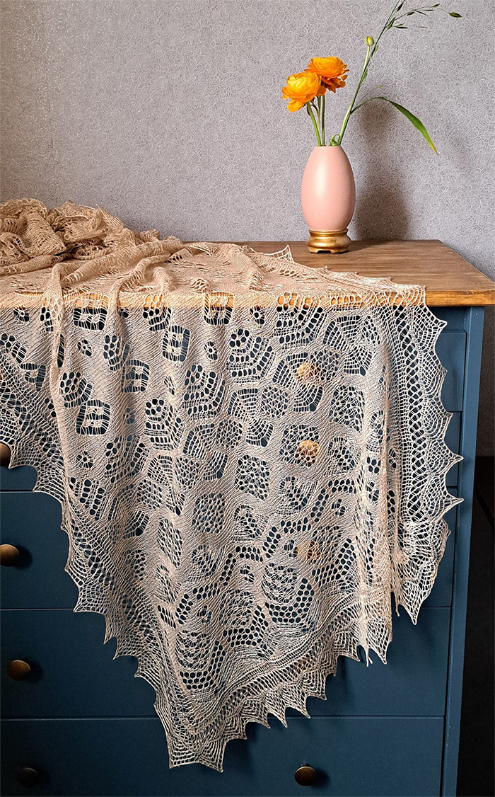 Knitting Pattern for Flowerchild  Shawl