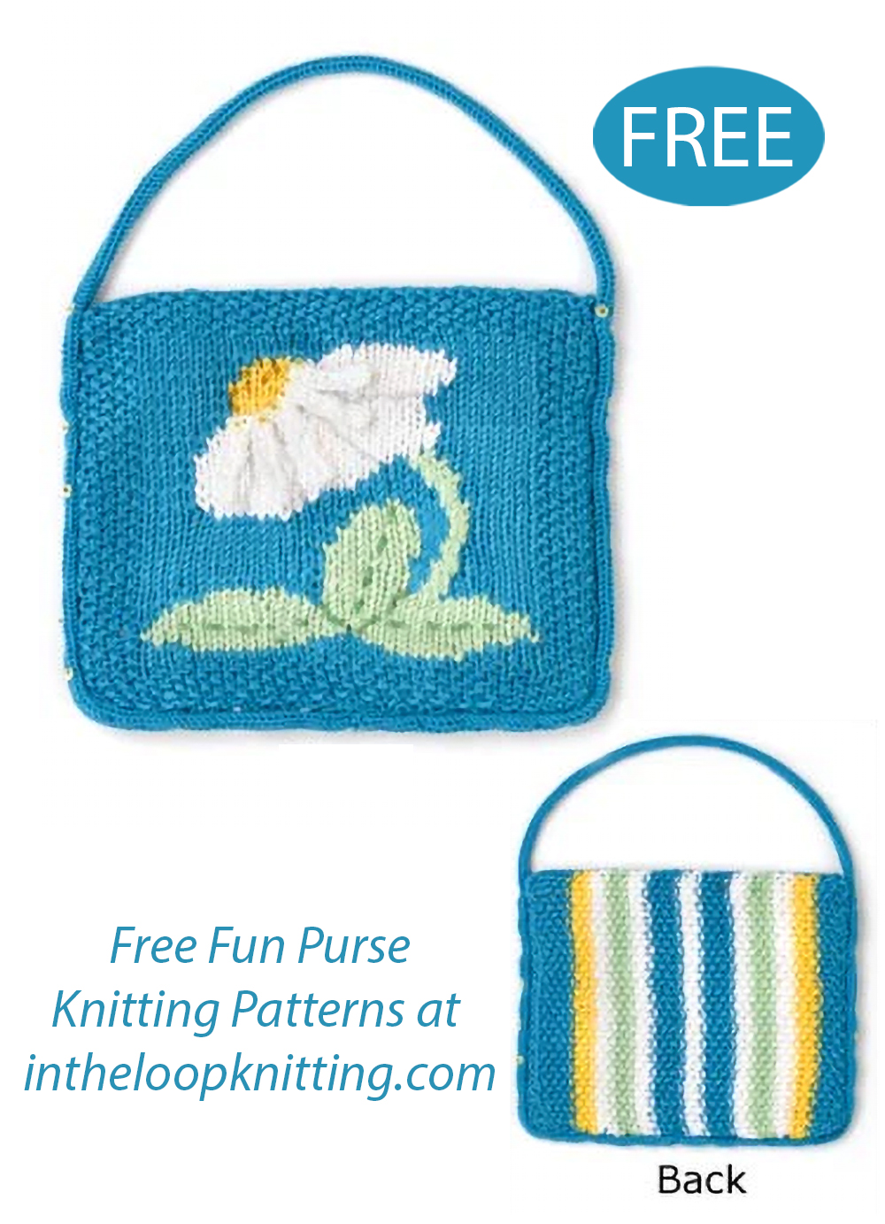Free Flowered Purse Knitting Pattern