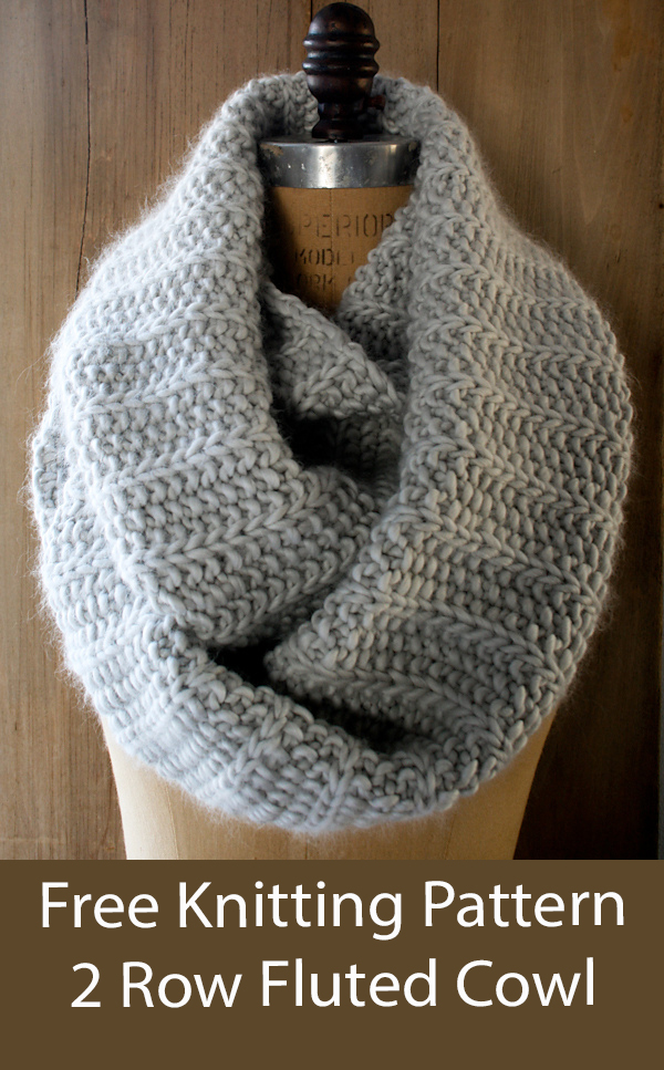 Free Cowl Knitting Pattern Fluted Cowl 2 Row Repeat