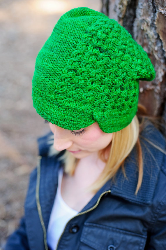 Free knitting pattern for Flynn Slouch Hat
