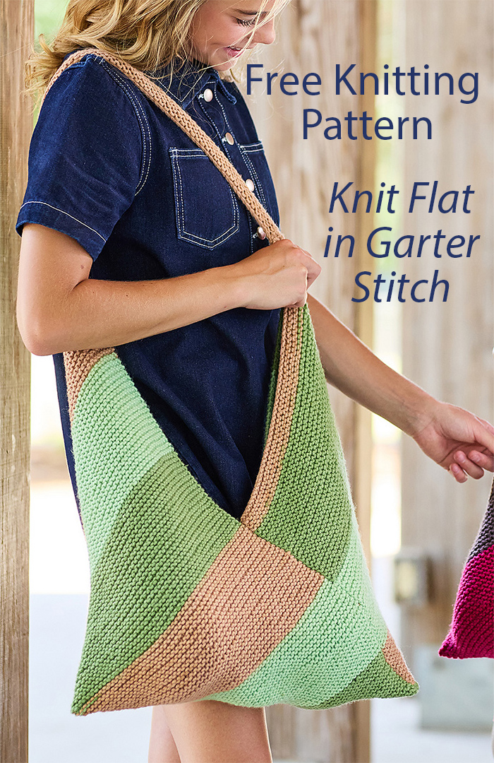 Folded Square Hobo Bag Knitting Pattern
