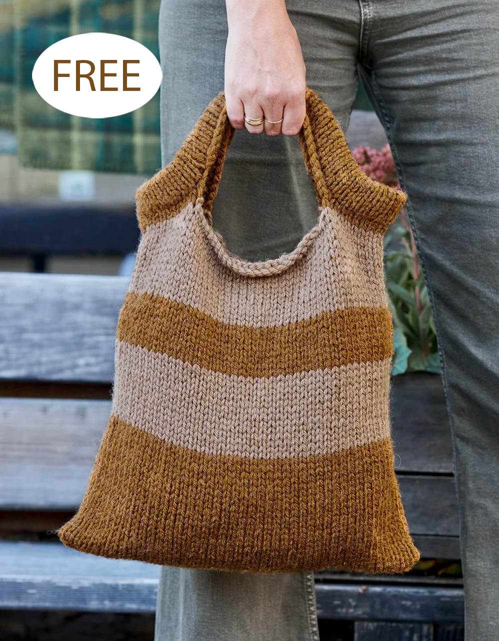 Free Knitting Pattern Folio Tote