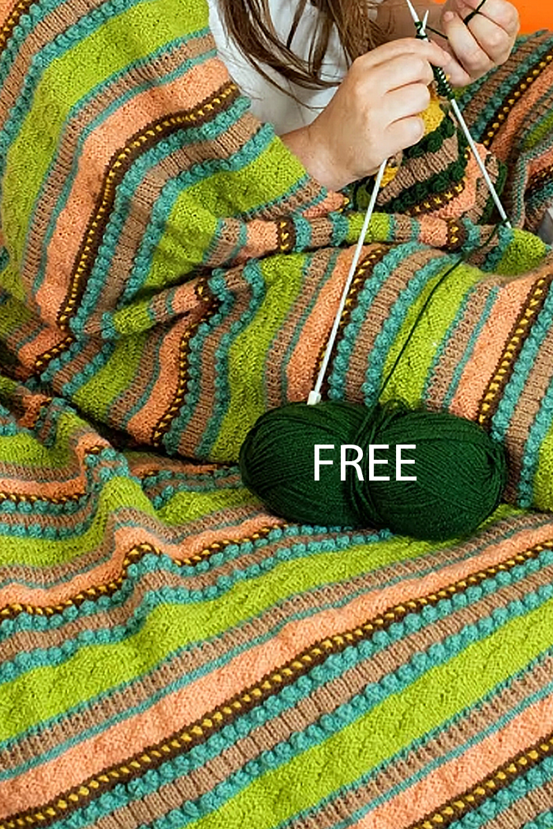 Free Forest Floor Afghan Knitting Pattern  Stash Buster