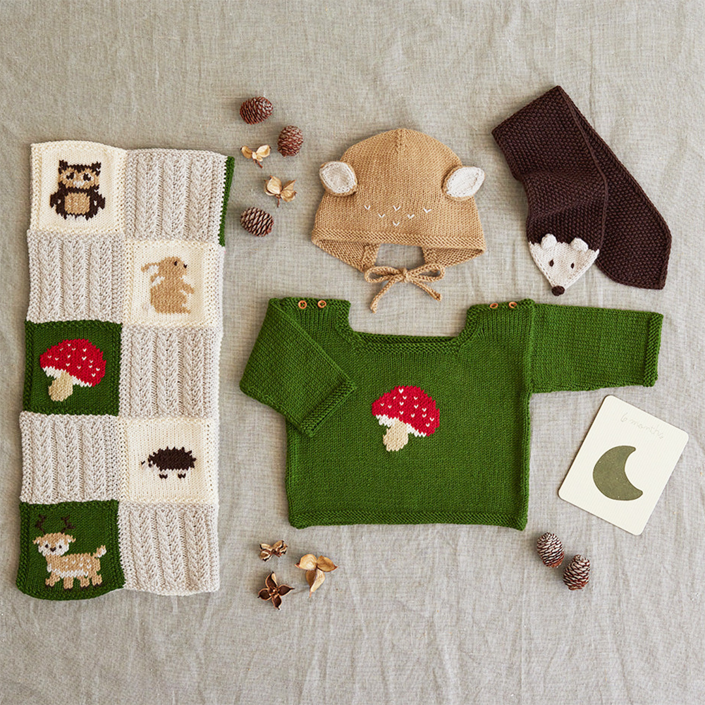 Forest Folk Layette Set Knitting Pattern