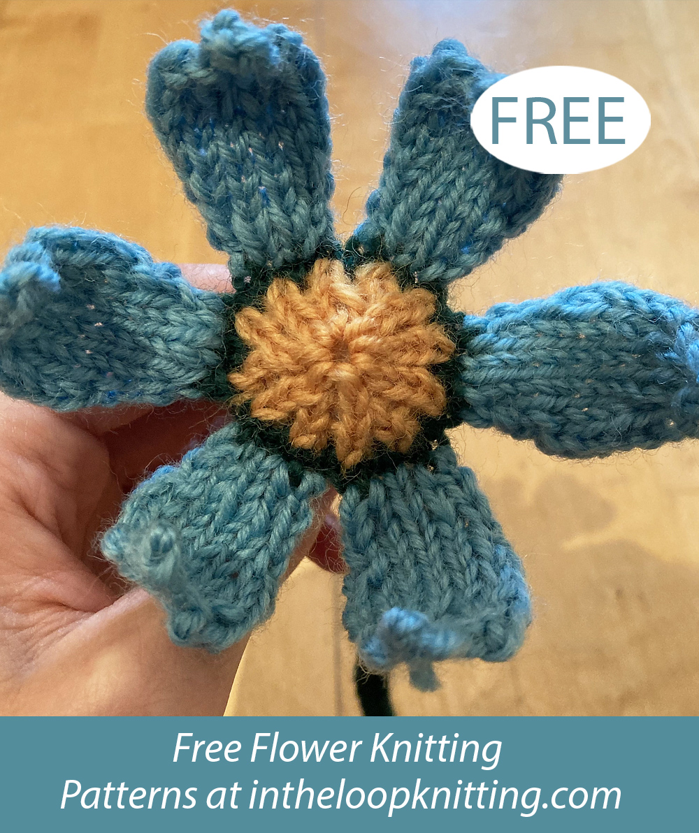 Free Forget Me Not Flowers Knitting Pattern