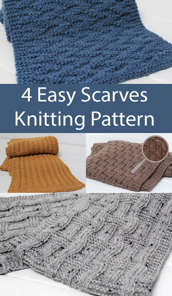 Easy Scarf Knitting Patterns Weave, Grain, Sway & Furrow