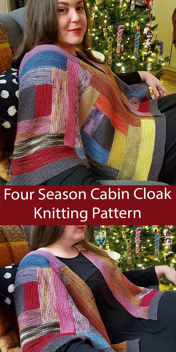 Free Shawl Knitting Pattern Four Season Cabin Cloak Stashbuster
