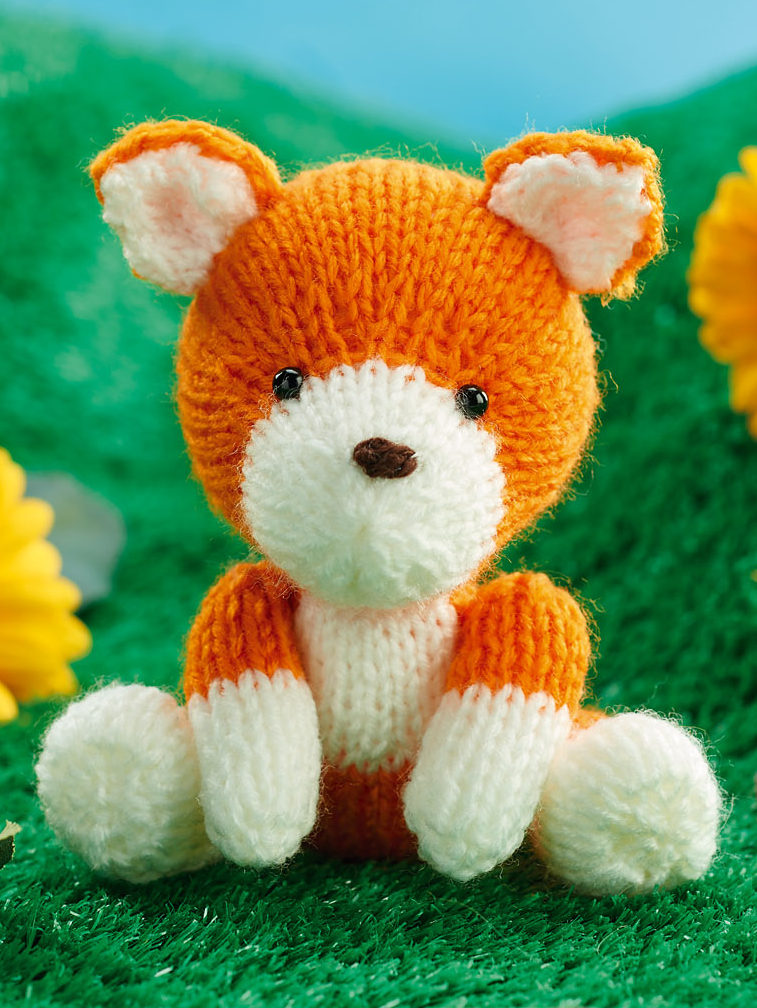 Free Knitting Pattern for Fox Toy