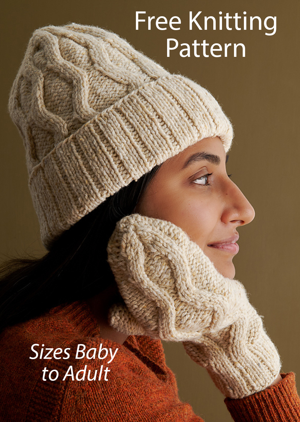 Free Fox Trail Hat and Mittens Set Knitting Pattern 