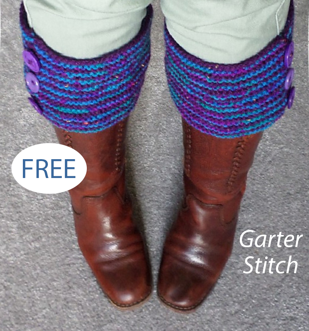 Free Knitting Pattern Garter Stitch Foxglove Boot Toppers