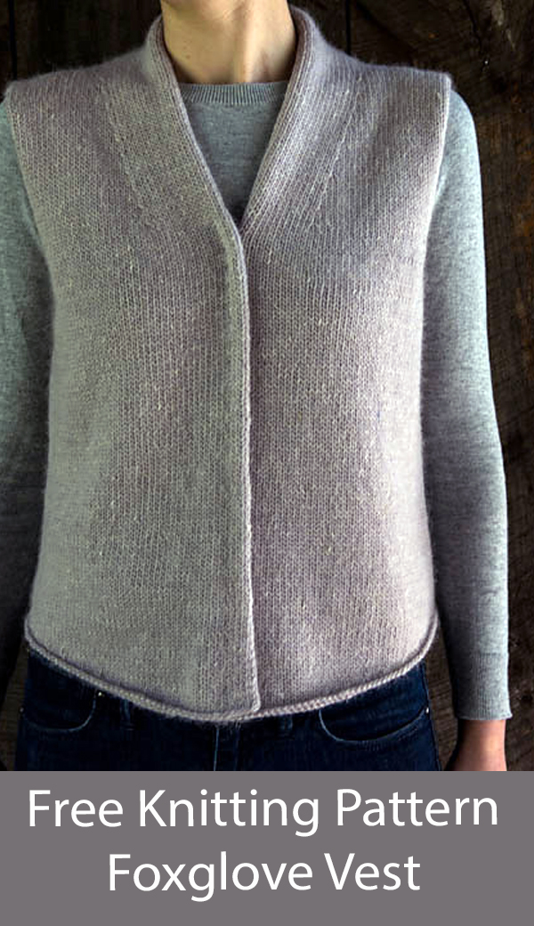 Foxglove Vest Free Knitting Pattern