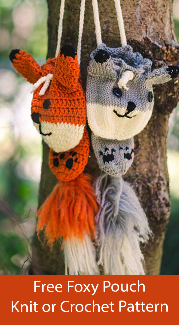 Free Knitting Pattern Foxy Pouch Bag