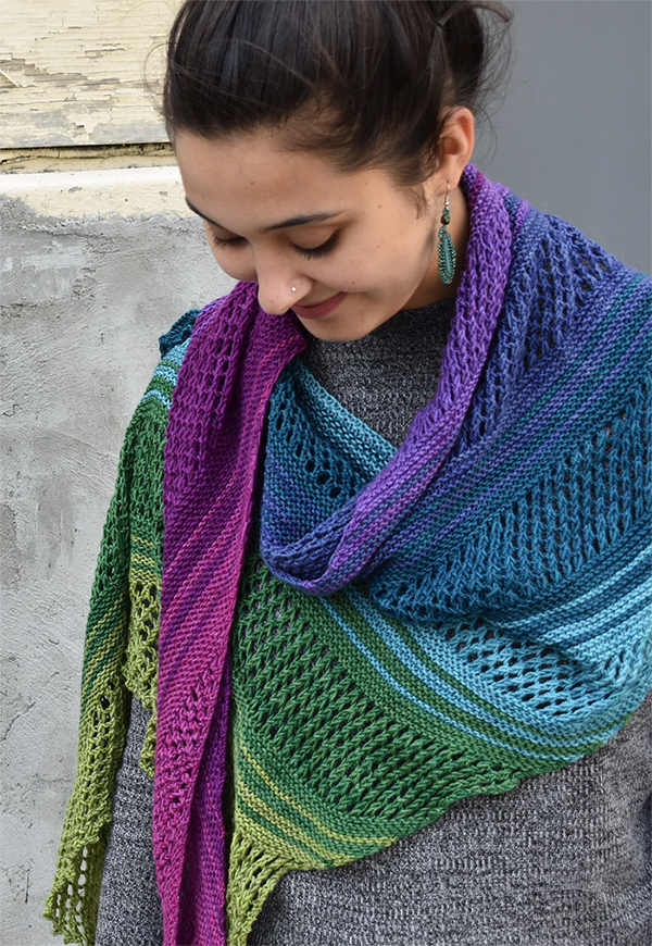 Frabjously Faded Shawl  Knitting Pattern