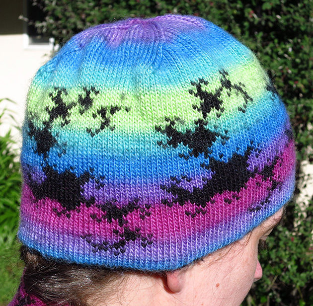 Knitting Pattern for Dragon Curve Fractal Hat