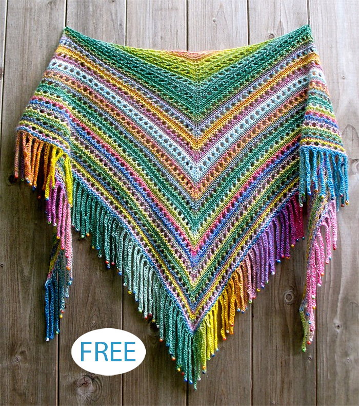 Free Knitting Pattern Frango  Shawl