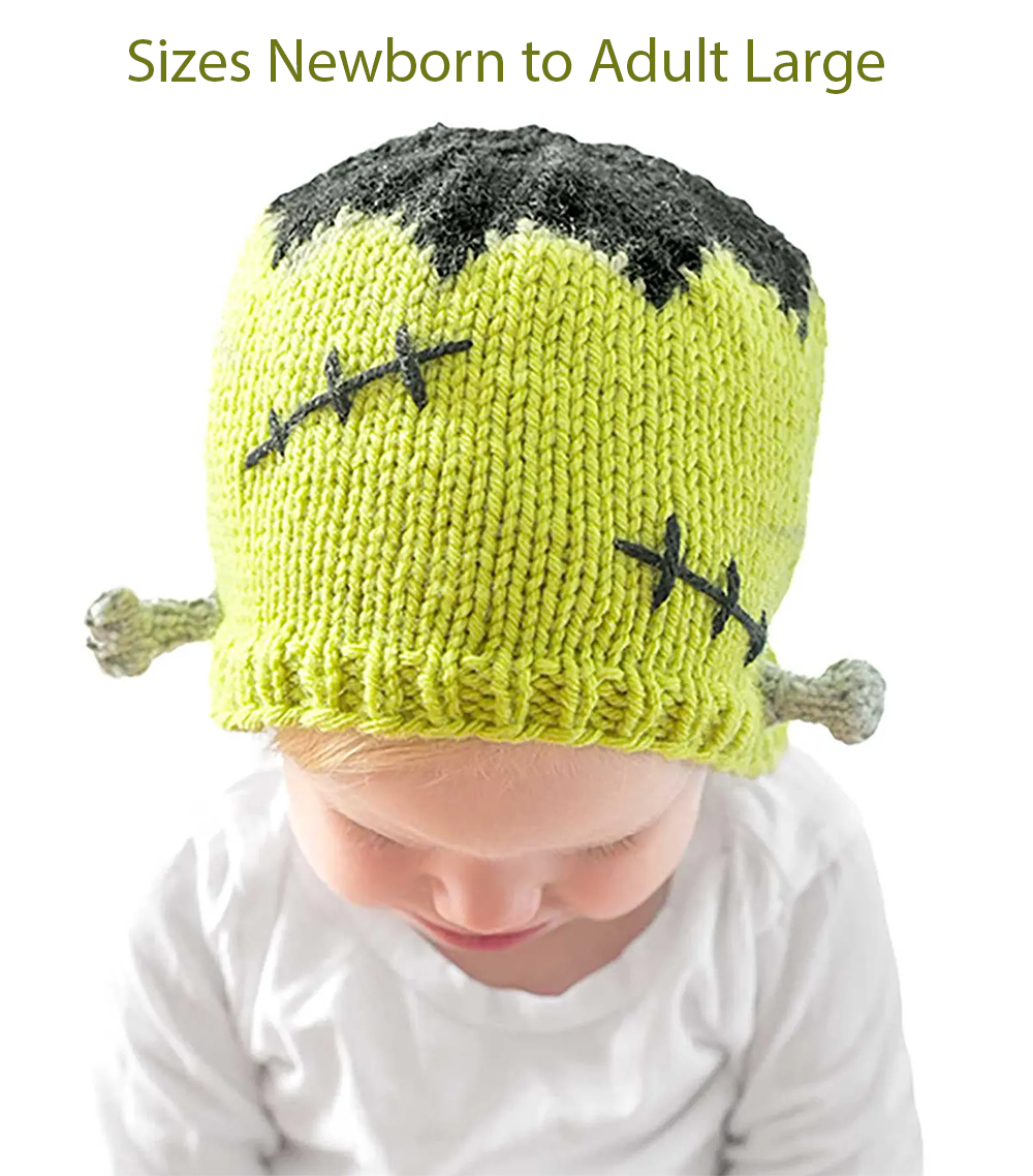 Knitting Pattern Frankenstein's Monster Hat
