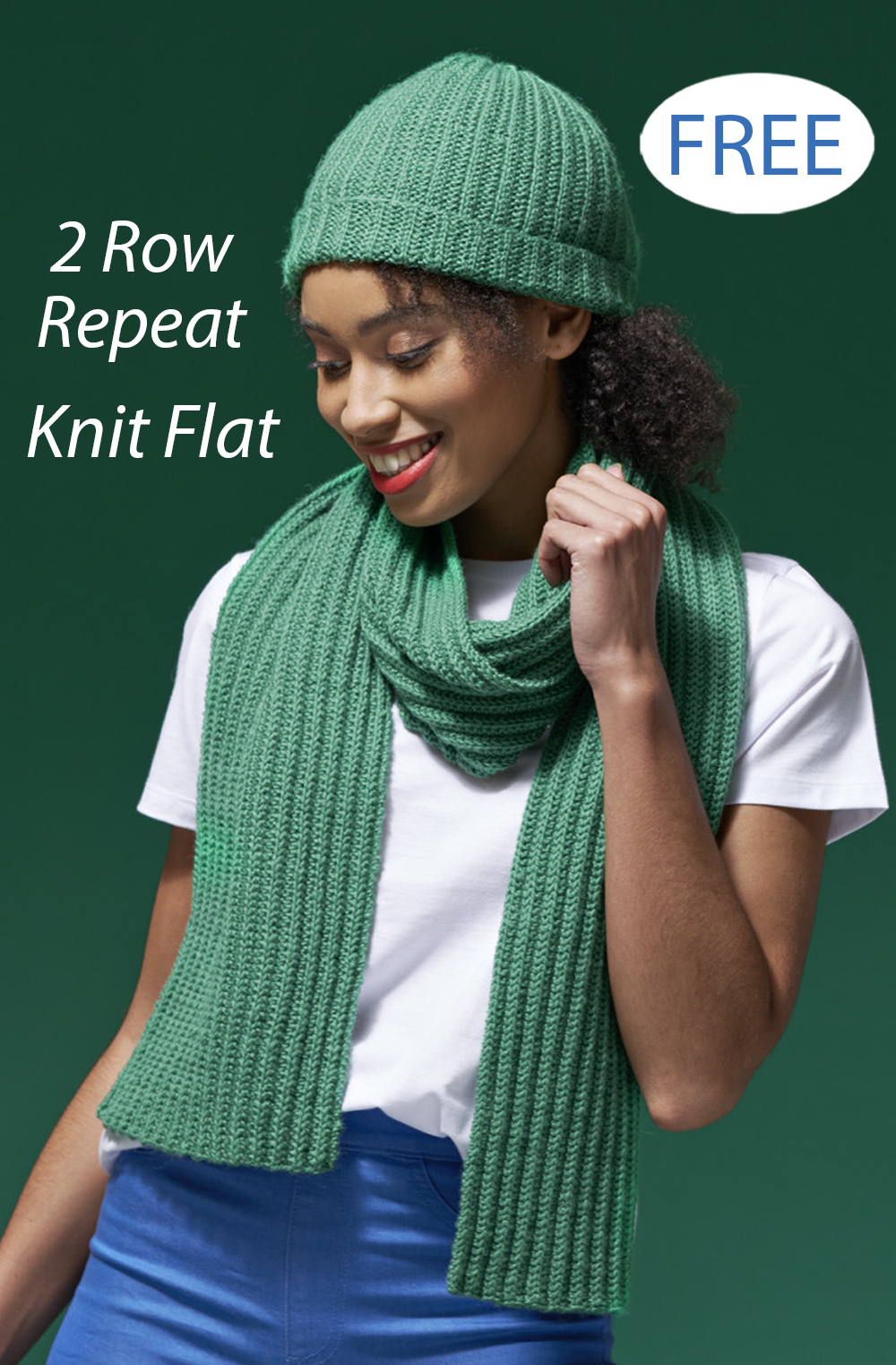 Free Frankie  Scarf and Hat Knitting Pattern