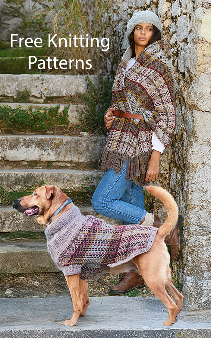 Free Knitting Pattern for Fraser Tartan Shawl
