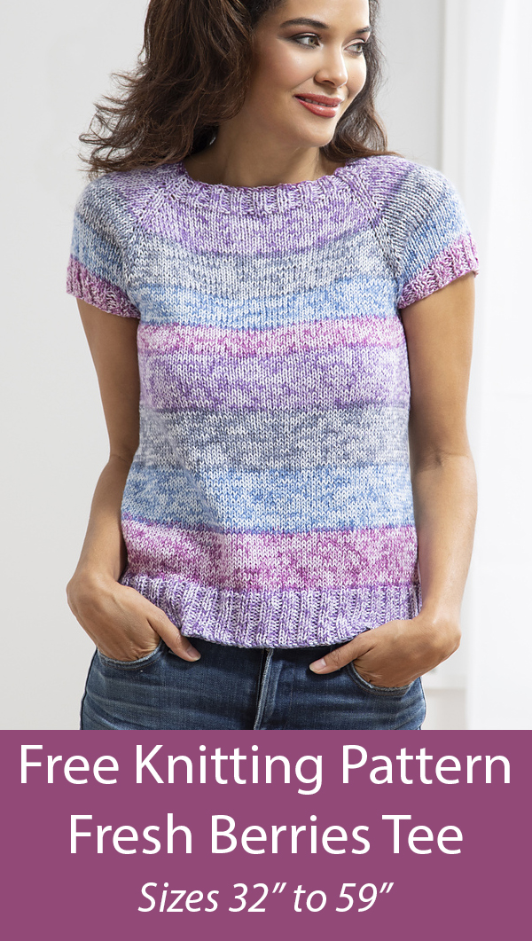 Fresh Berries Sweater Free Knitting Pattern Short-Sleeved Top
